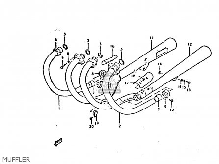MUFFLER - GS550 1980 (T) GENERAL EXPORT (E01)