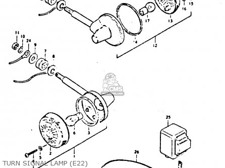TURN SIGNAL LAMP (E22) - GS550 1980 (T) GENERAL EXPORT (E01)