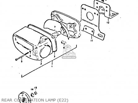 REAR COMBINATION LAMP (E22) - GS550 1980 (T) GENERAL EXPORT (E01)