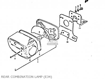 REAR COMBINATION LAMP (E34) - GS550 1980 (T) GENERAL EXPORT (E01)