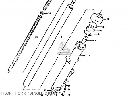 FRONT FORK (SINGLE DISK) - GS550 1980 (T) GENERAL EXPORT (E01)