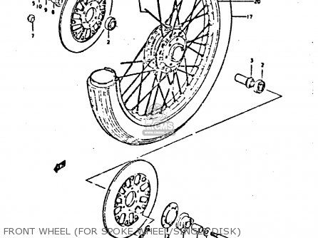 FRONT WHEEL (FOR SPOKE WHEEL/SINGLE DISK) - GS550 1980 (T) GENERAL EXPORT (E01)