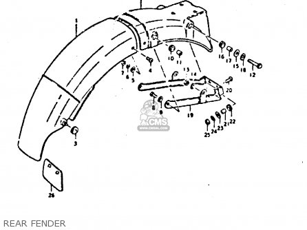 REAR FENDER - GS550 1980 (T) GENERAL EXPORT (E01)