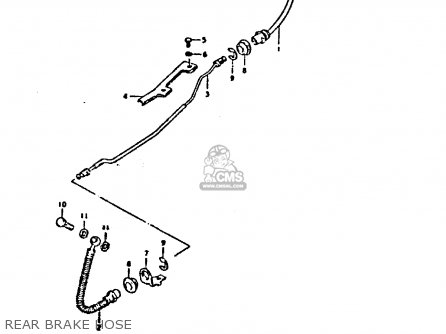 REAR BRAKE HOSE - GS550 1980 (T) GENERAL EXPORT (E01)