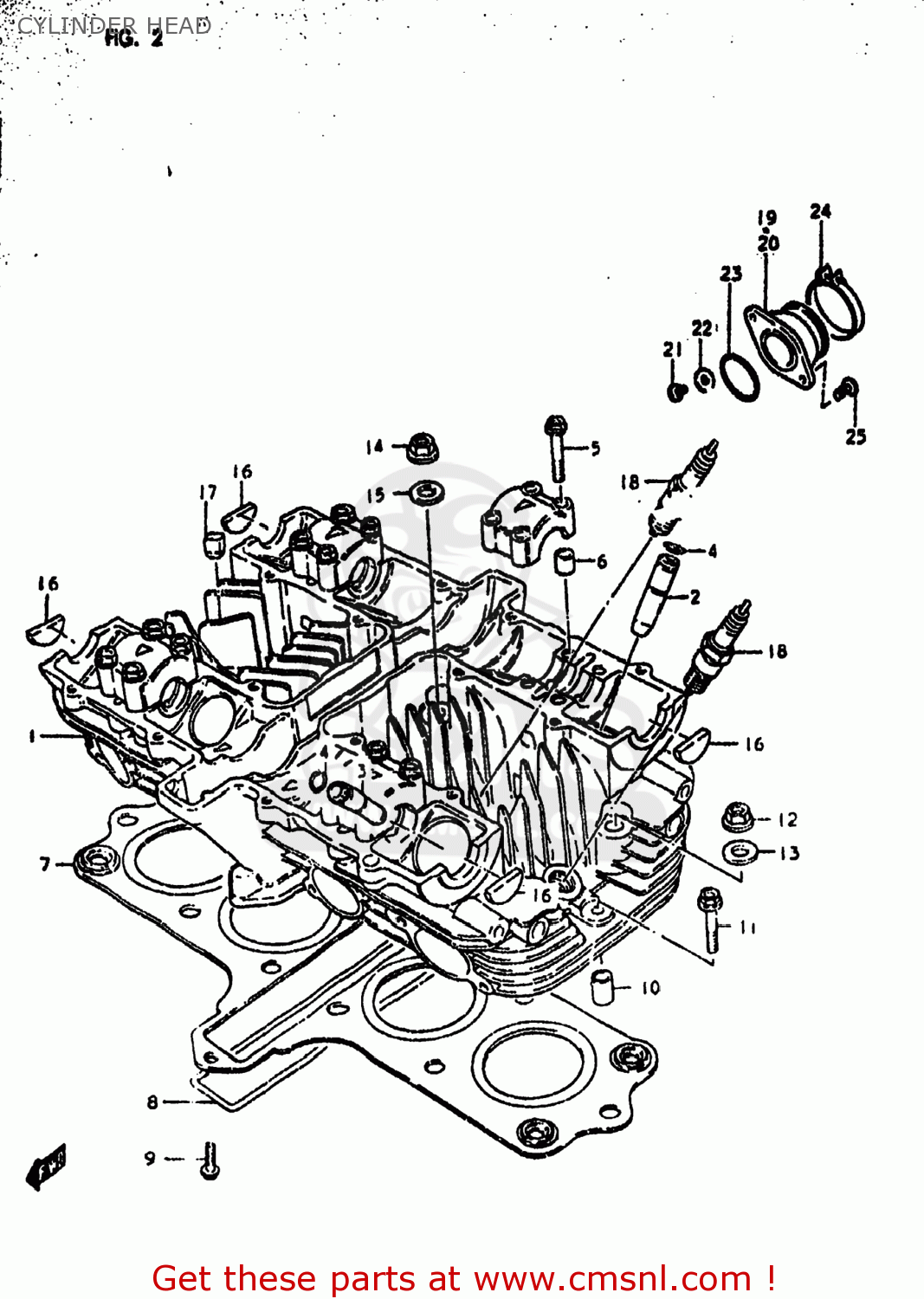 CYLINDER HEAD GS550 1980 (T) USA (E03)