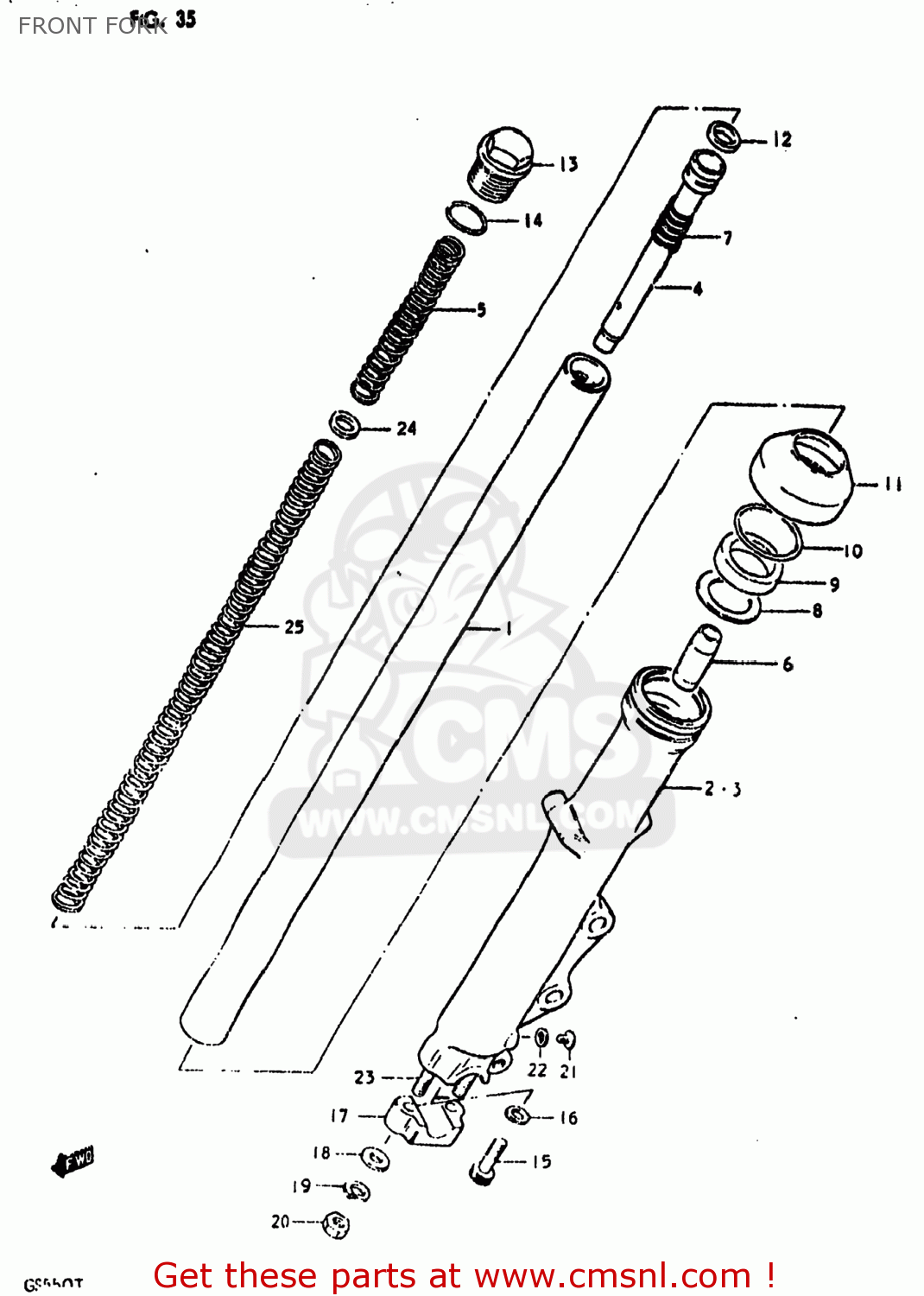 FRONT FORK GS550 1980 (T) USA (E03)