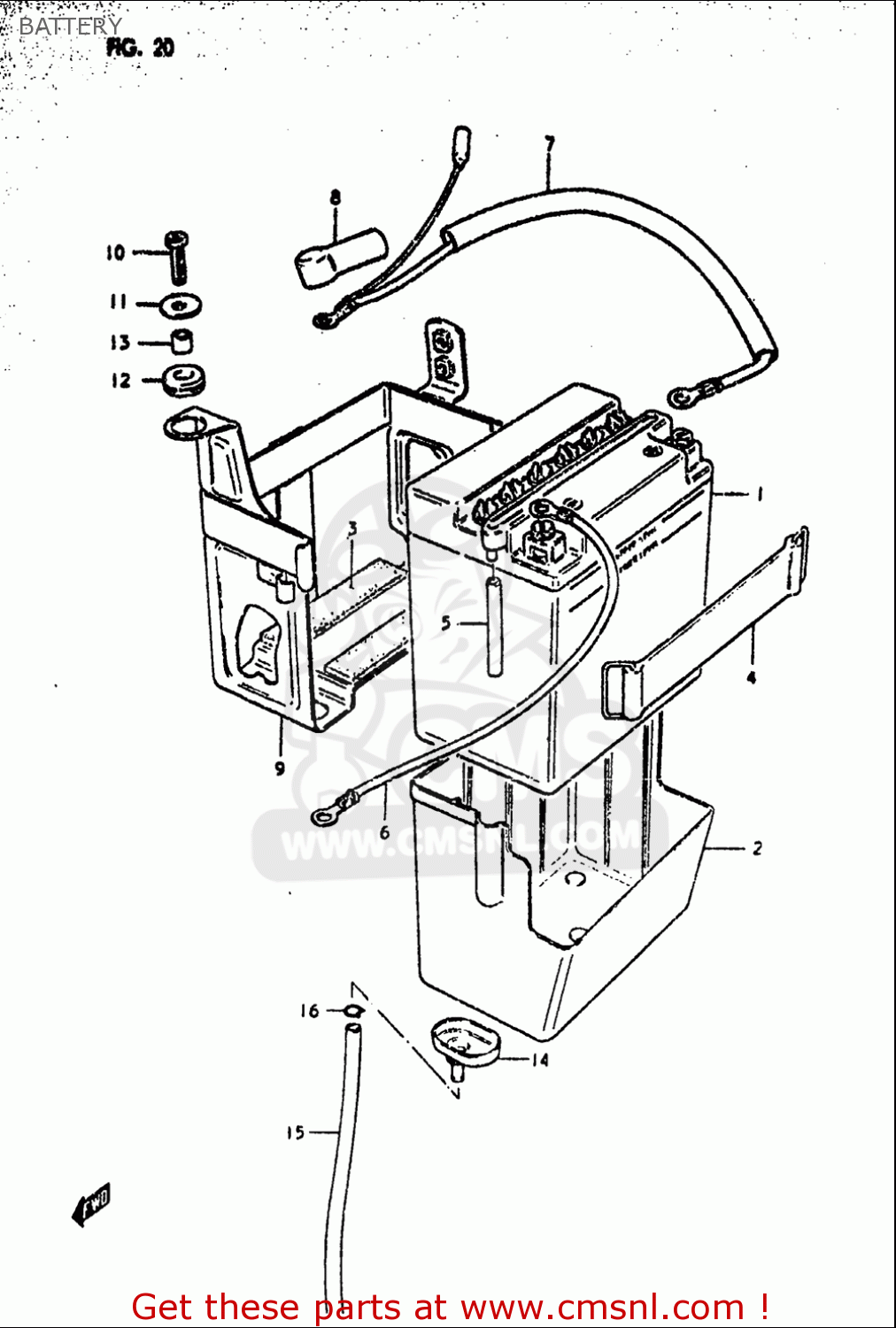 BATTERY GS550 1980 (T) USA (E03)