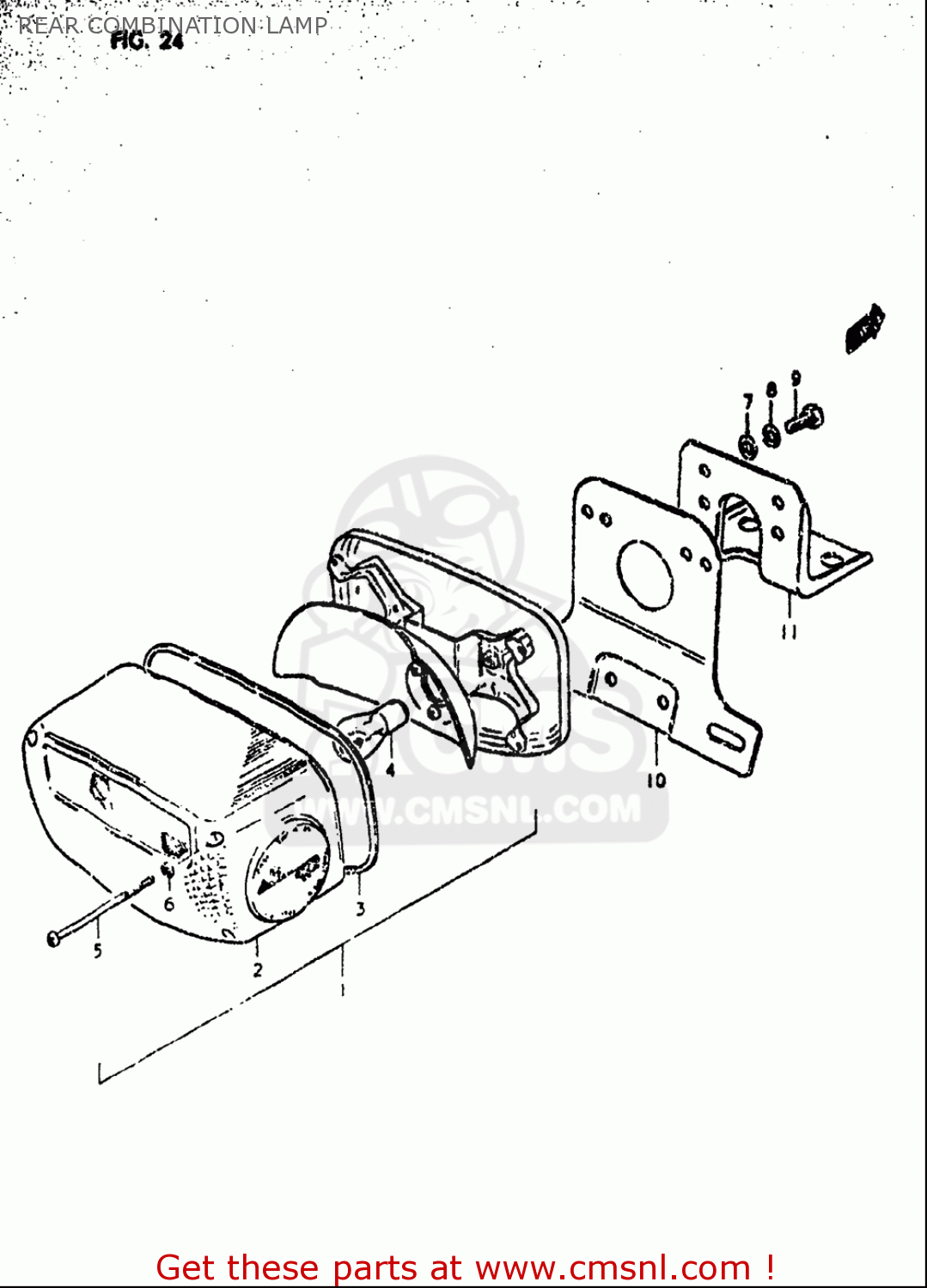 REAR COMBINATION LAMP GS550 1980 (T) USA (E03)