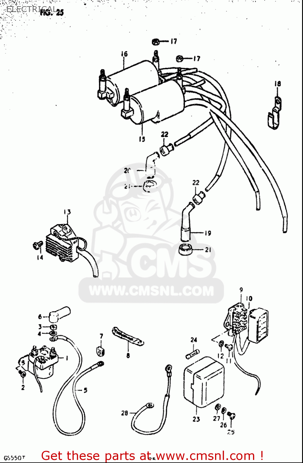 ELECTRICAL GS550 1980 (T) USA (E03)