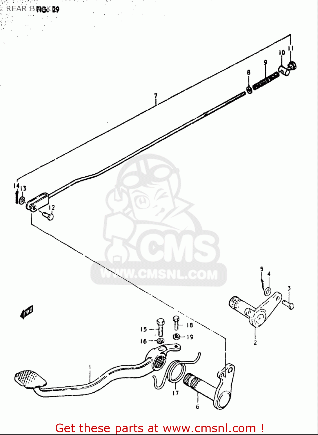 REAR BRAKE GS550 1980 (T) USA (E03)