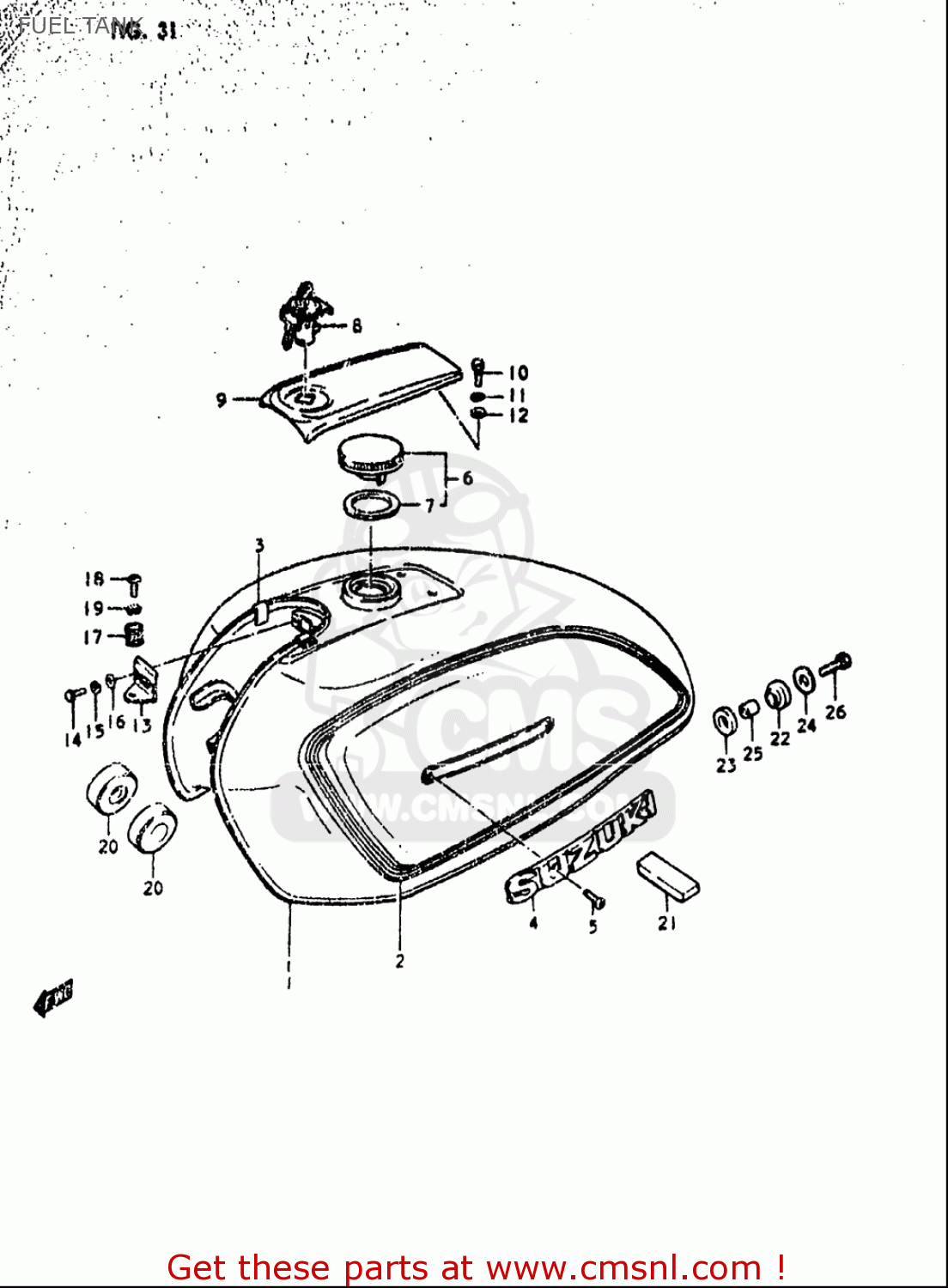 FUEL TANK GS550 1980 (T) USA (E03)