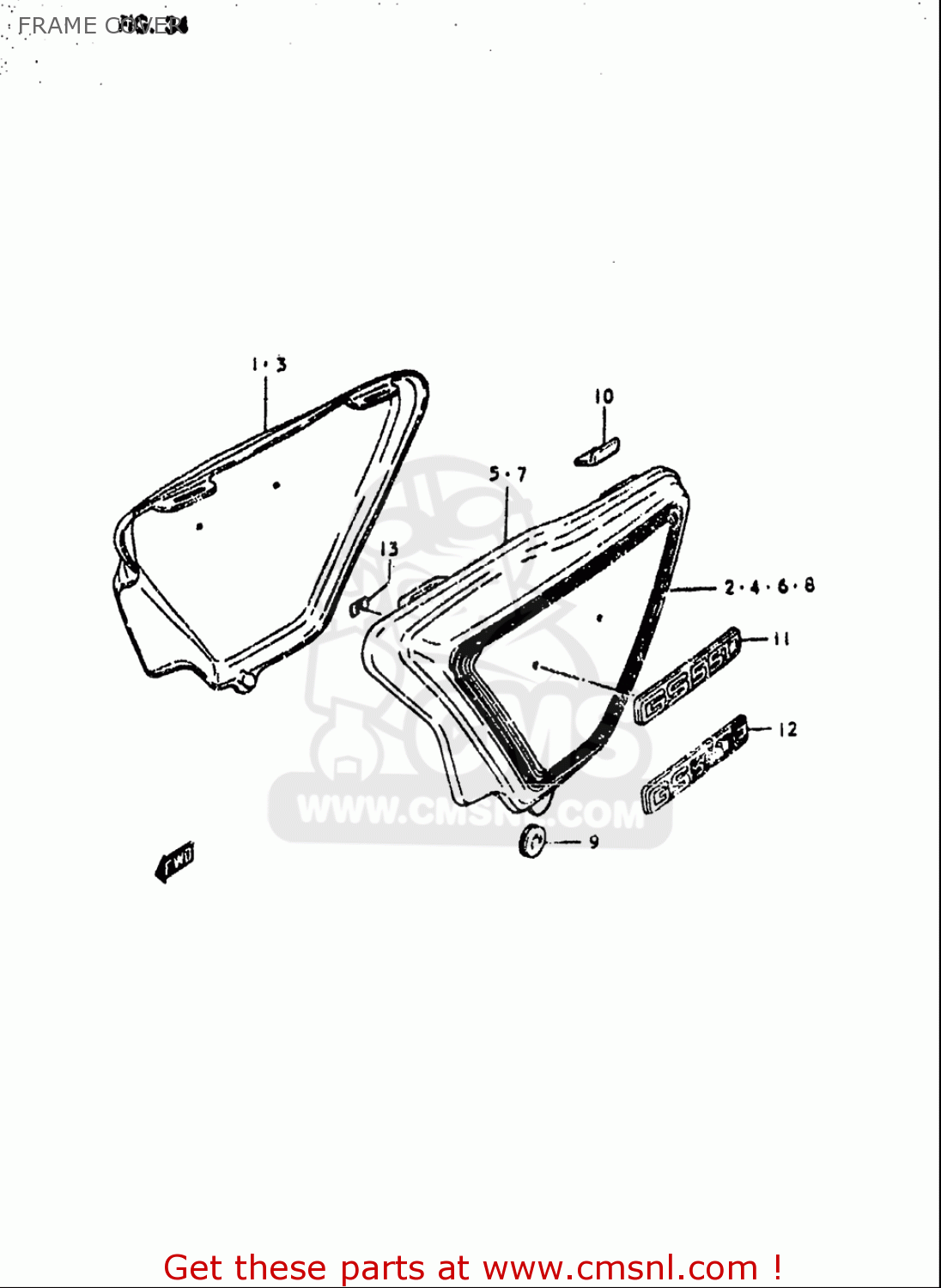 FRAME COVER GS550 1980 (T) USA (E03)