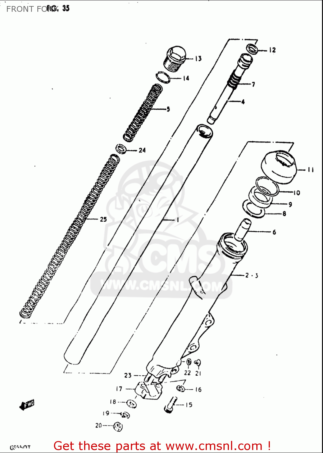 FRONT FORK GS550 1980 (T) USA (E03)