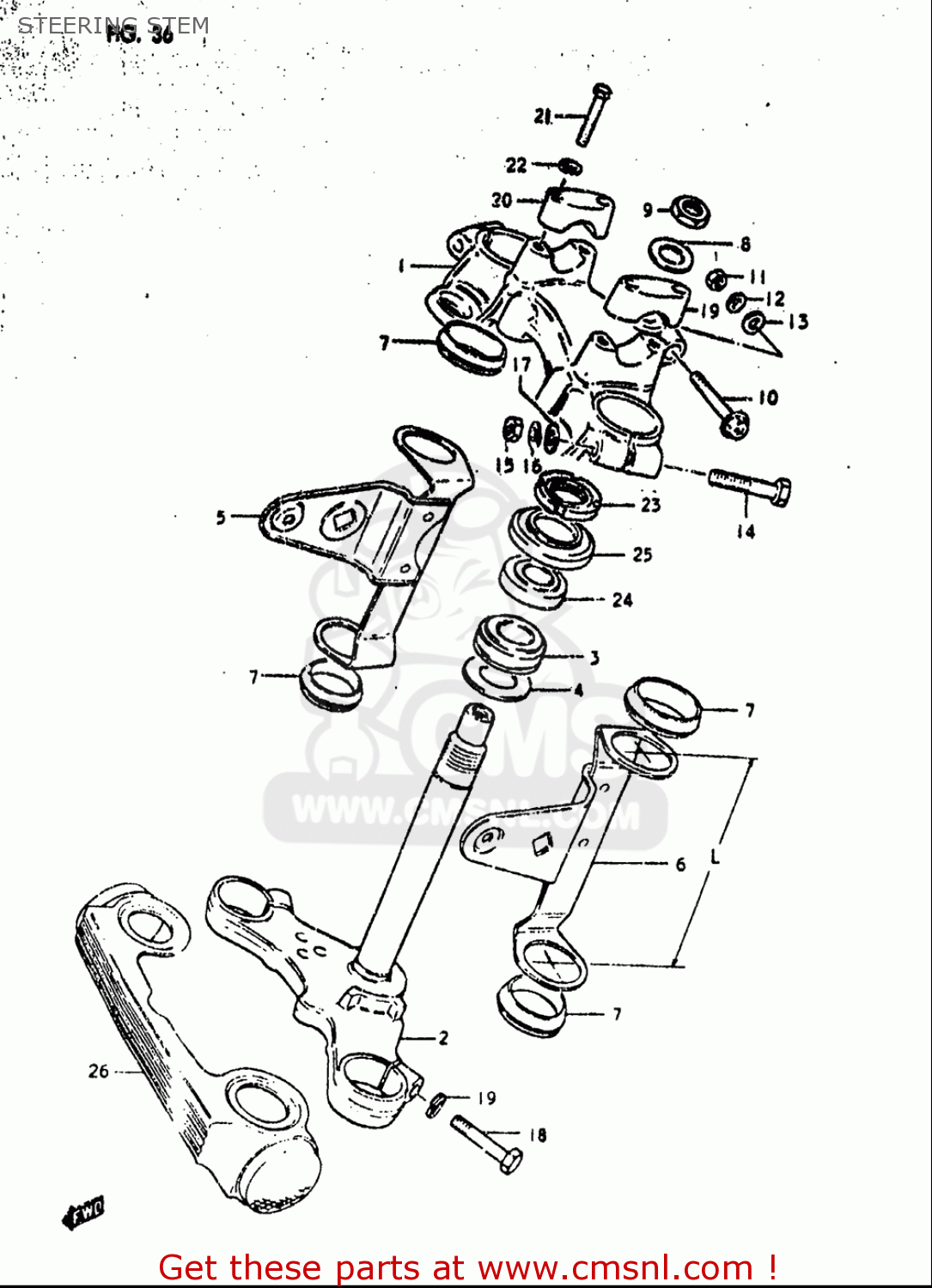 STEERING STEM GS550 1980 (T) USA (E03)