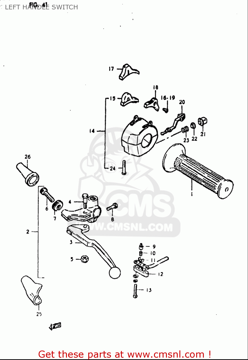 LEFT HANDLE SWITCH GS550 1980 (T) USA (E03)