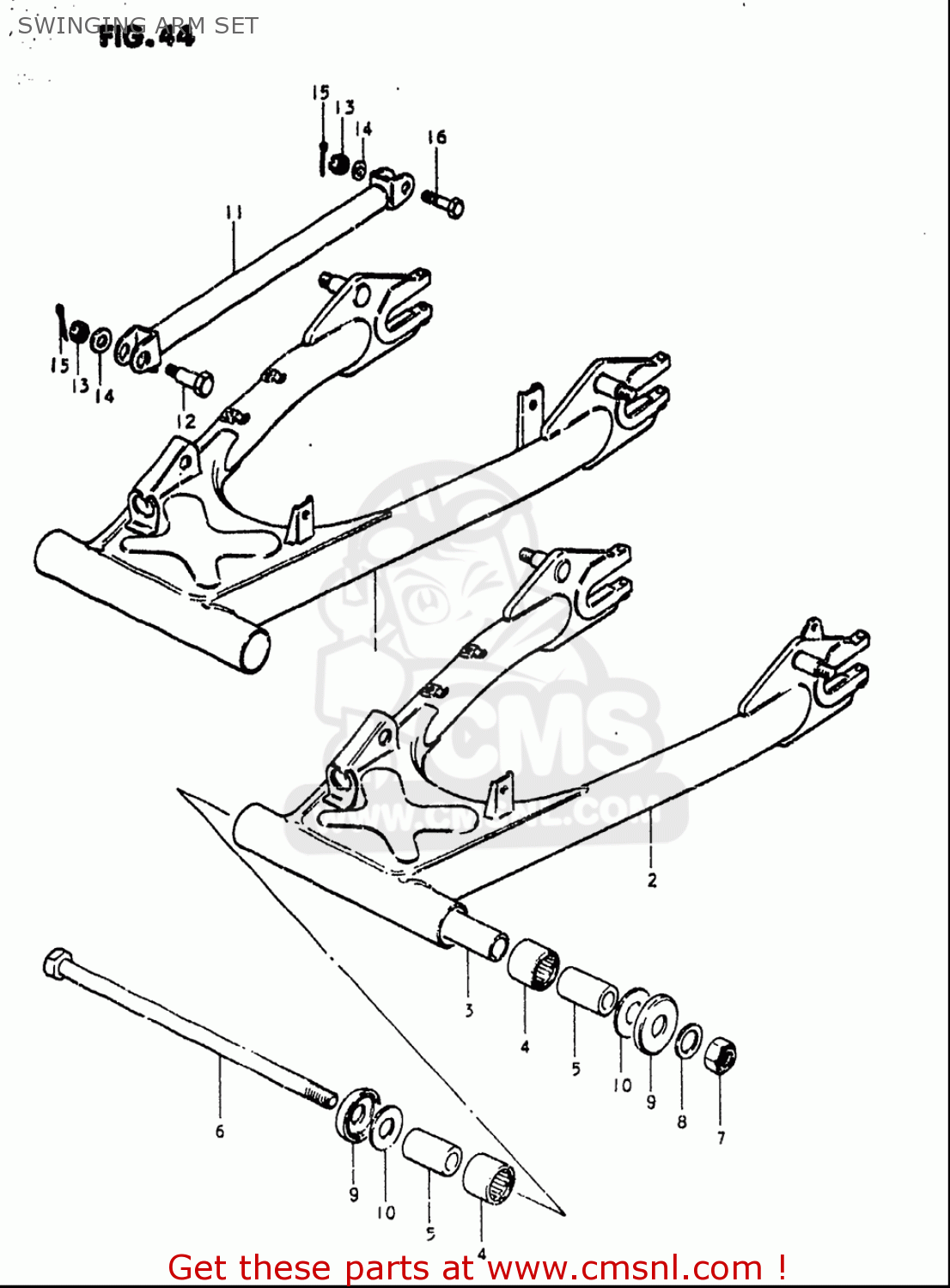 SWINGING ARM SET GS550 1980 (T) USA (E03)