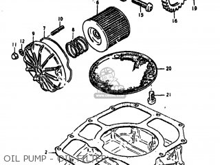 OIL PUMP - OIL FILTER - GS550 1980 (T) USA (E03)