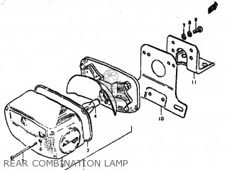 REAR COMBINATION LAMP - GS550 1980 (T) USA (E03)