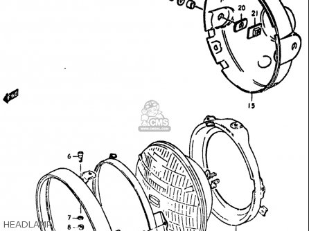 HEADLAMP - GS550 1980 (T) USA (E03)