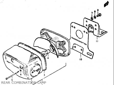 REAR COMBINATION LAMP - GS550 1980 (T) USA (E03)