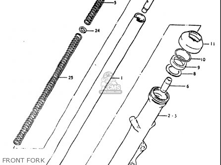 FRONT FORK - GS550 1980 (T) USA (E03)