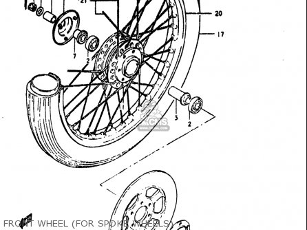FRONT WHEEL (FOR SPOKE WHEELS) - GS550 1980 (T) USA (E03)