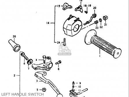 LEFT HANDLE SWITCH - GS550 1980 (T) USA (E03)