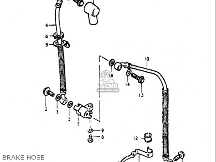 BRAKE HOSE - GS550 1980 (T) USA (E03)