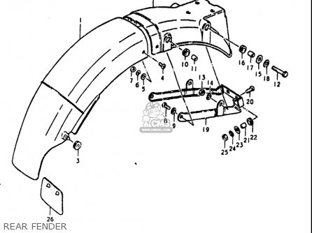 REAR FENDER - GS550 1980 (T) USA (E03)