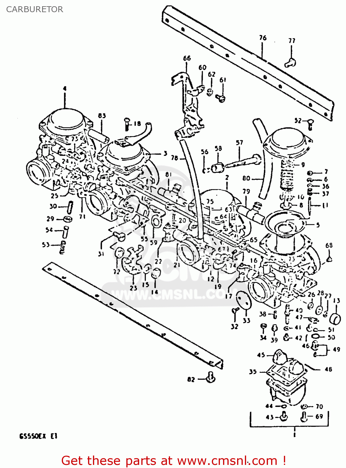 CARBURETOR GS550 1981 (X) GENERAL EXPORT (E01)