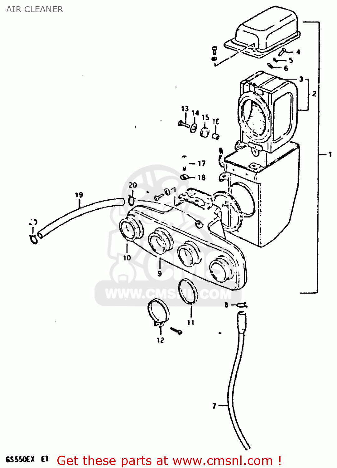 AIR CLEANER GS550 1981 (X) GENERAL EXPORT (E01)