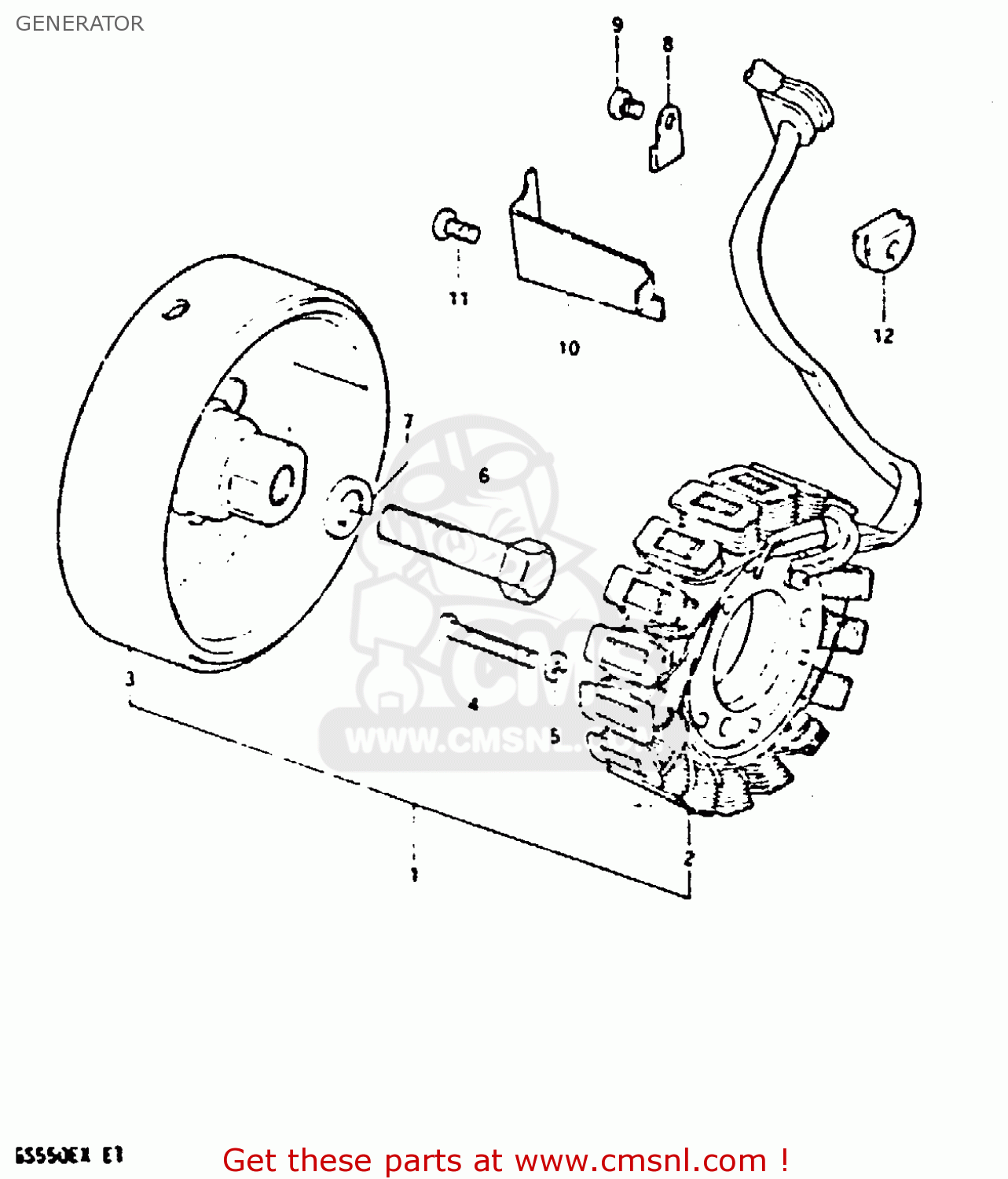 GENERATOR GS550 1981 (X) GENERAL EXPORT (E01)