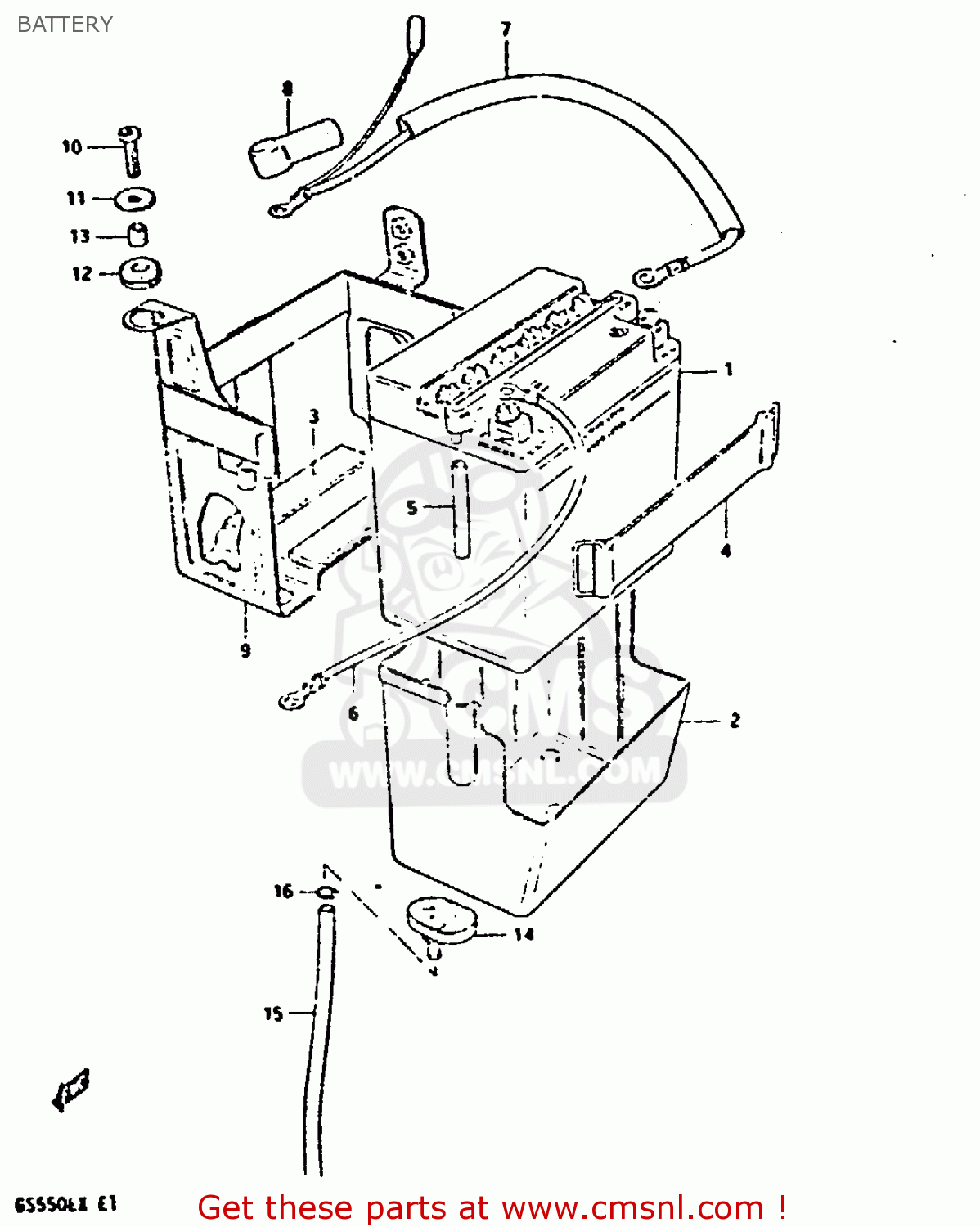 BATTERY GS550 1981 (X) GENERAL EXPORT (E01)