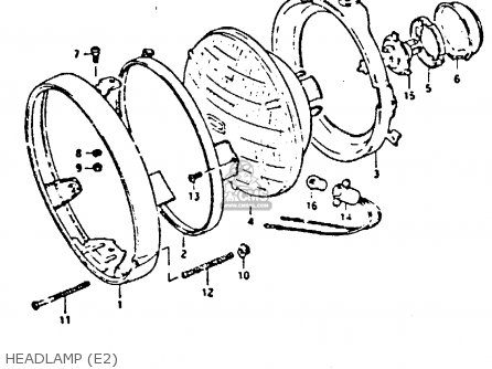 HEADLAMP (E2) - GS550 1981 (X) GENERAL EXPORT (E01)