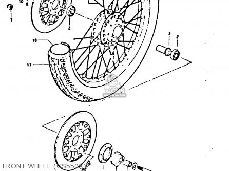 FRONT WHEEL (GS550X) - GS550 1981 (X) GENERAL EXPORT (E01)