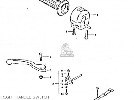 RIGHT HANDLE SWITCH - GS550 1981 (X) GENERAL EXPORT (E01)