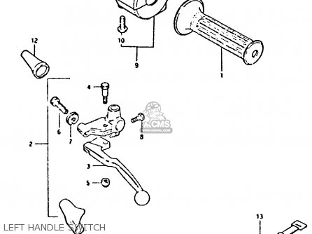 LEFT HANDLE SWITCH - GS550 1981 (X) GENERAL EXPORT (E01)