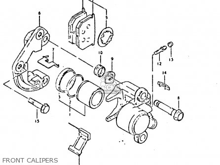 FRONT CALIPERS - GS550 1981 (X) GENERAL EXPORT (E01)