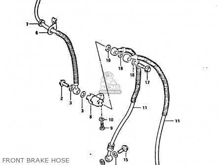 FRONT BRAKE HOSE - GS550 1981 (X) GENERAL EXPORT (E01)