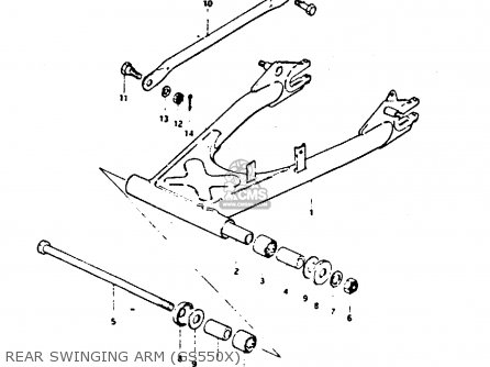 REAR SWINGING ARM (GS550X) - GS550 1981 (X) GENERAL EXPORT (E01)