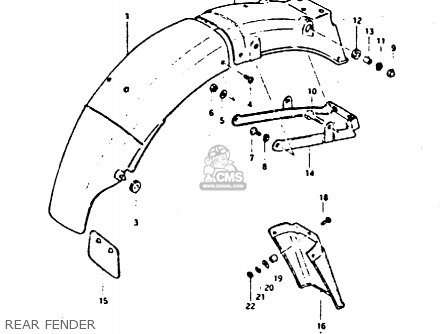 REAR FENDER - GS550 1981 (X) GENERAL EXPORT (E01)