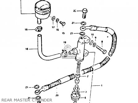 REAR MASTER CYLINDER - GS550 1981 (X) GENERAL EXPORT (E01)