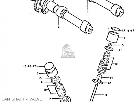 CAM SHAFT - VALVE - GS550 1981 (X) GENERAL EXPORT (E01)