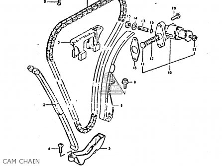 CAM CHAIN - GS550D 1980 (T) (E02 E15 E22 E24 E25)