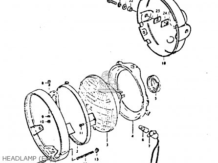 HEADLAMP (E4) - GS550D 1980 (T) (E02 E15 E22 E24 E25)