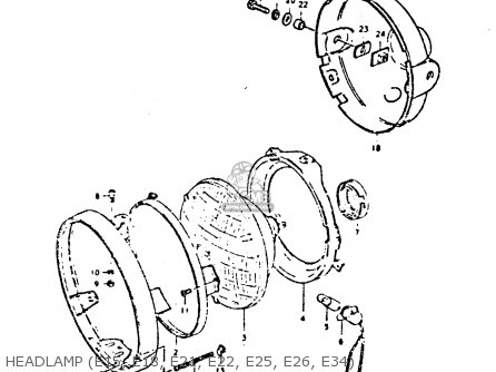 HEADLAMP (E15, E18, E21, E22, E25, E26, E34) - GS550D 1980 (T) (E02 E15 E22 E24 E25)