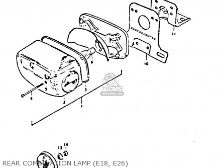 REAR COMBINATION LAMP (E18, E26) - GS550D 1980 (T) (E02 E15 E22 E24 E25)