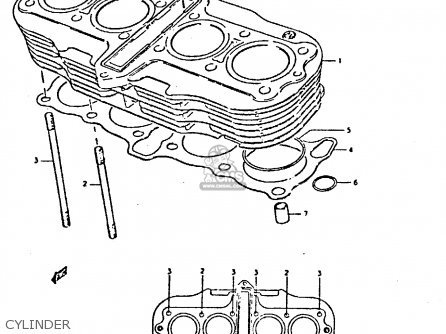 CYLINDER - GS550D 1980 (T) (E02 E15 E22 E24 E25)