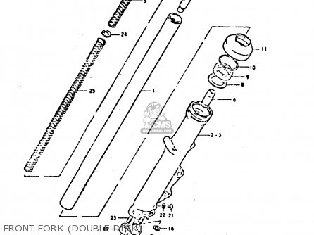 FRONT FORK (DOUBLE DISK) - GS550D 1980 (T) (E02 E15 E22 E24 E25)