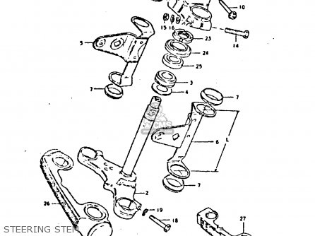 STEERING STEM - GS550D 1980 (T) (E02 E15 E22 E24 E25)